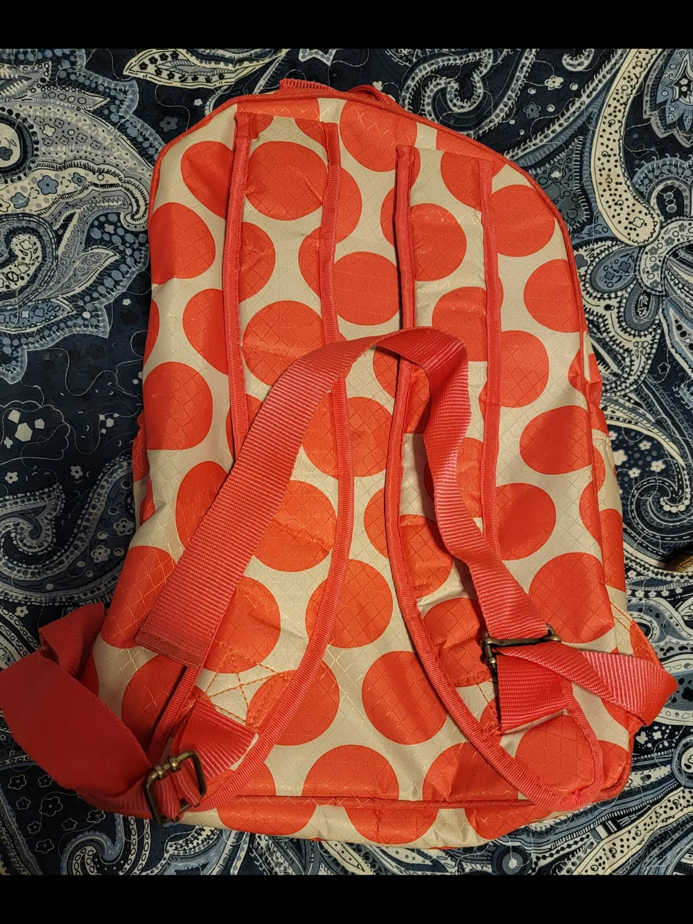 thirty-one Coral Polka Dot Backpack
